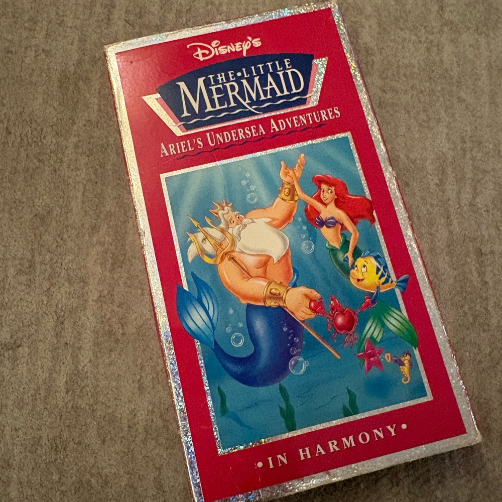 Disney's Ariel and Friends VHS with Blue and Pink Cover